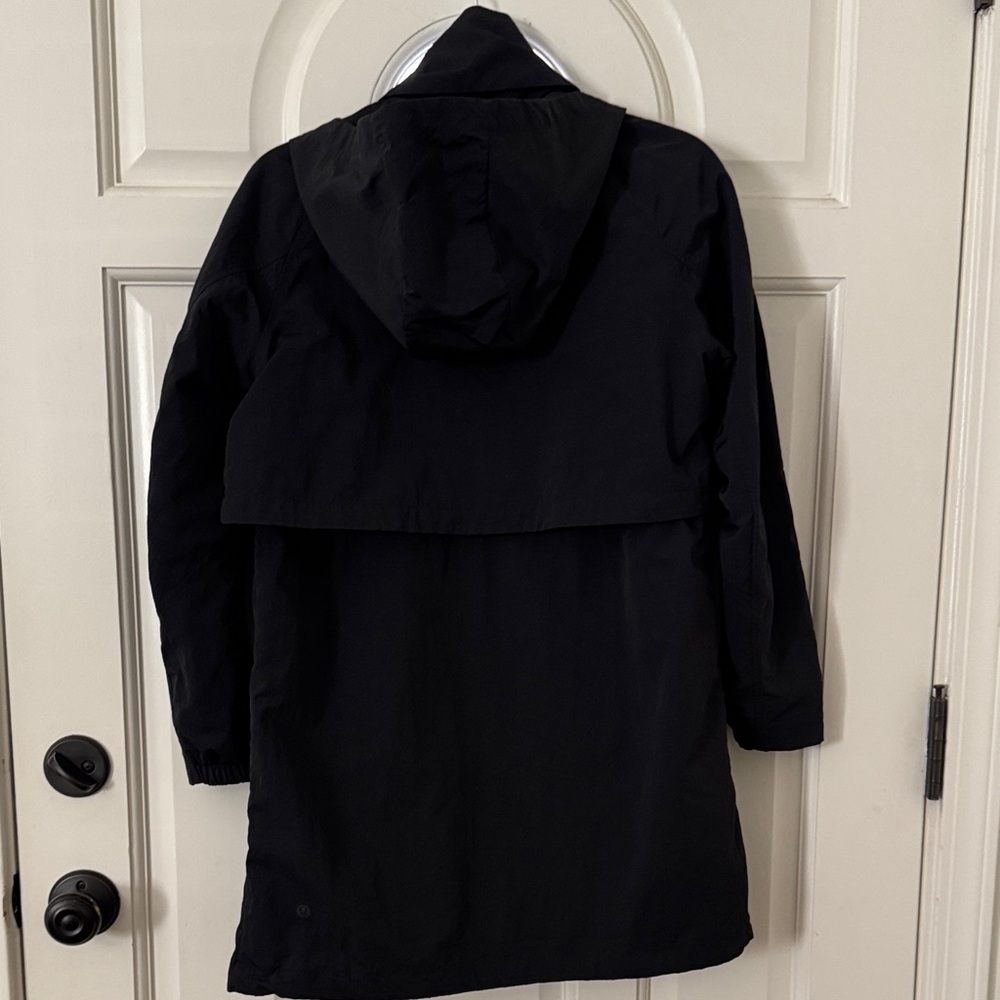 Lululemon Always Effortless Jacket coat LONG rain windbreaker Black size 2 - Picture 4 of 12